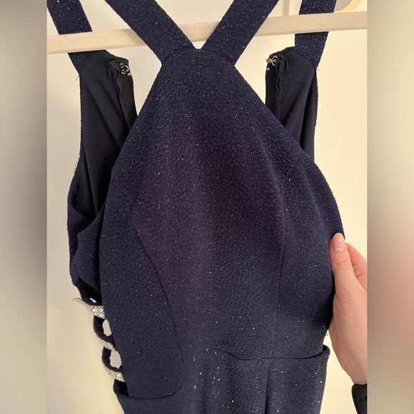 Navy sparkly halter prom dress - Picture 11 of 16